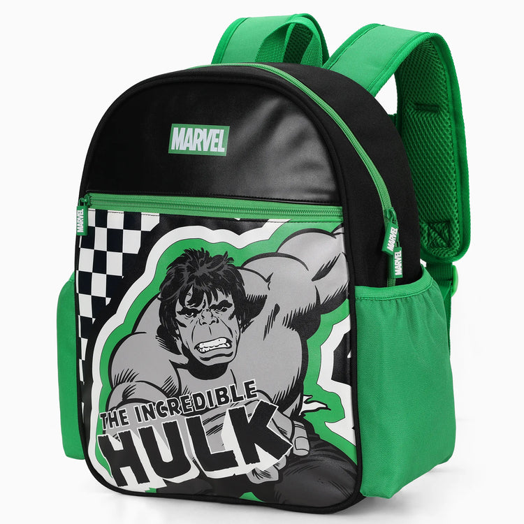 PatPat Marvel Hulk Kids Backpack for Daycare and Kindergarten, Roomy Toddler Daypack with Comfortable Padded Shoulder Straps Green