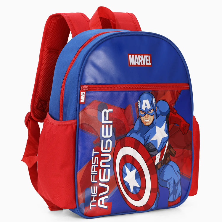 PatPat Marvel Captain America Kids Backpack for Daycare and Kindergarten, Roomy Toddler Daypack with Comfortable Padded Straps Blue