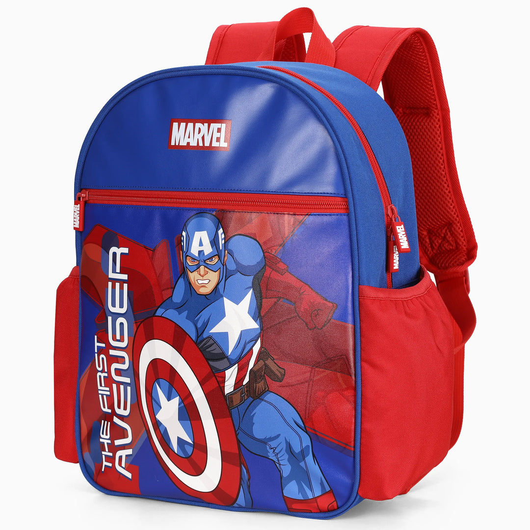 PatPat Marvel Captain America Kids Backpack for Daycare and Kindergarten, Roomy Toddler Daypack with Comfortable Padded Straps Blue
