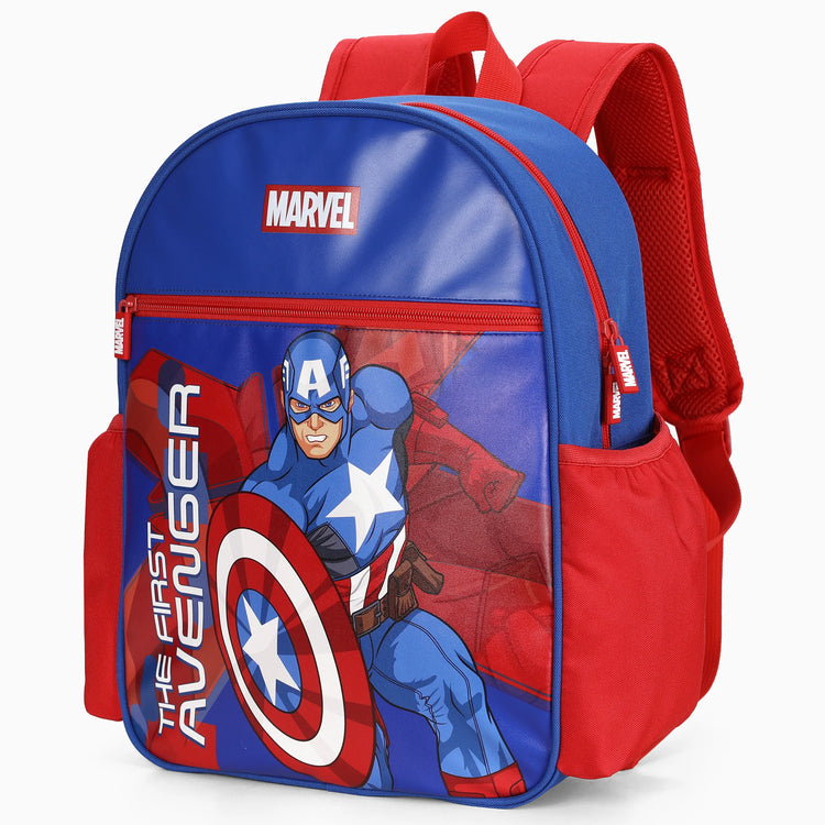 PatPat Marvel Captain America Kids Backpack for Daycare and Kindergarten, Roomy Toddler Daypack with Comfortable Padded Straps Blue