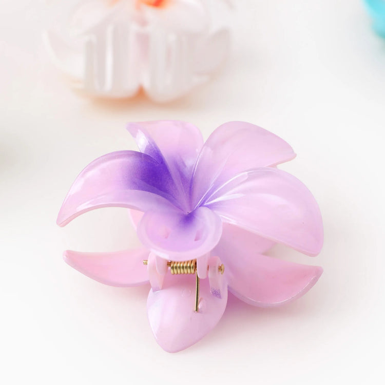 6-Pack Colorful Flower Hair Claw Clips