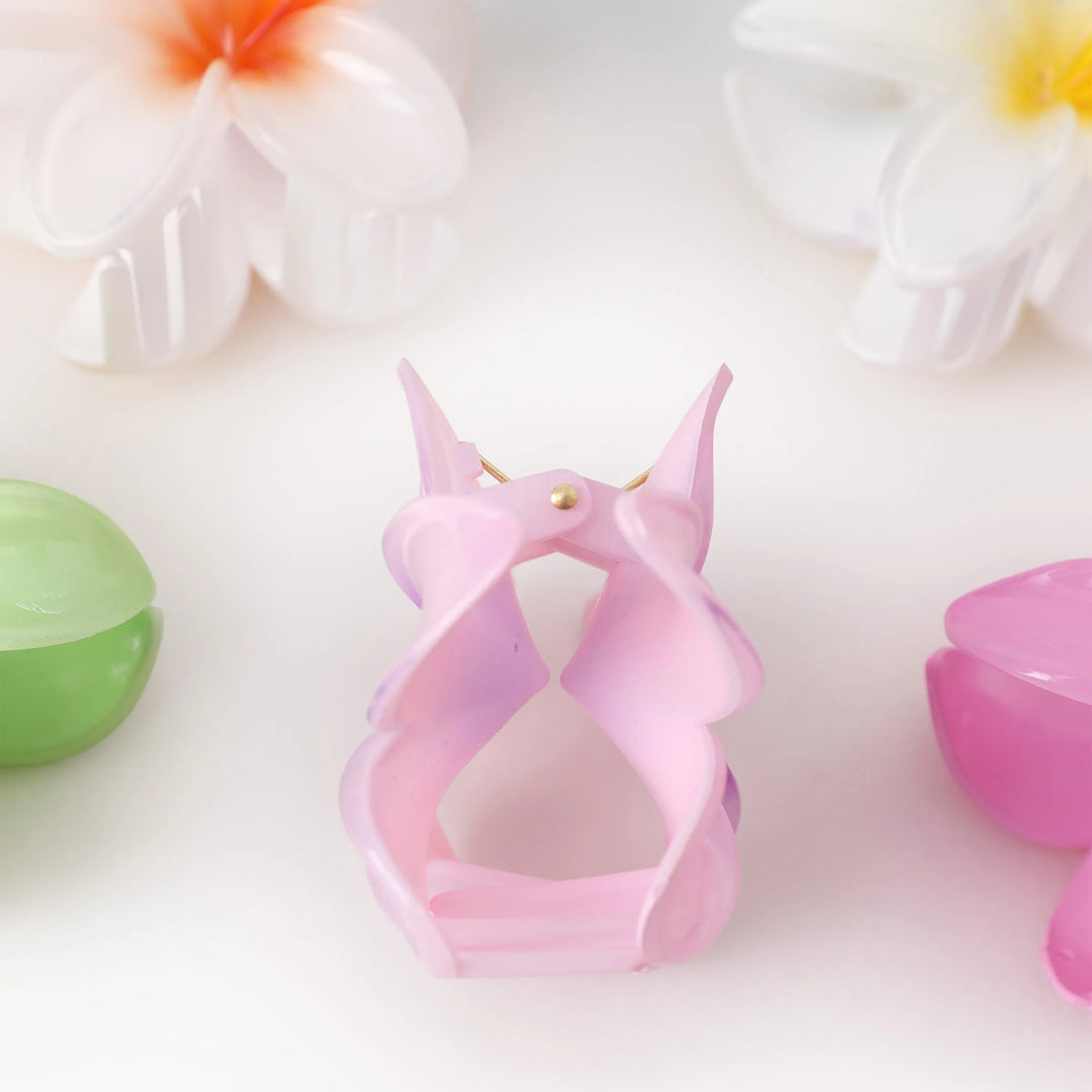 6-Pack Colorful Flower Hair Claw Clips