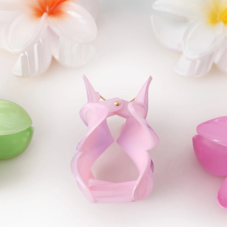 6-Pack Colorful Flower Hair Claw Clips