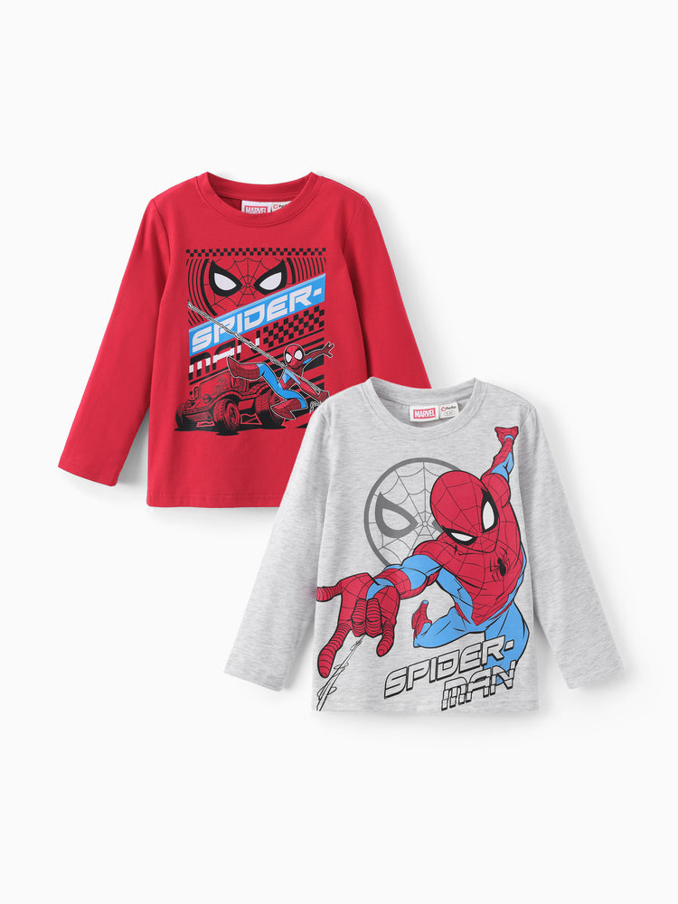 Marvel Spider-Man Long-Sleeve Two-Piece Set Gray and Red