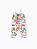 Ocean Vibes Baby Girl Tropical Sleeveless Romper Yellow