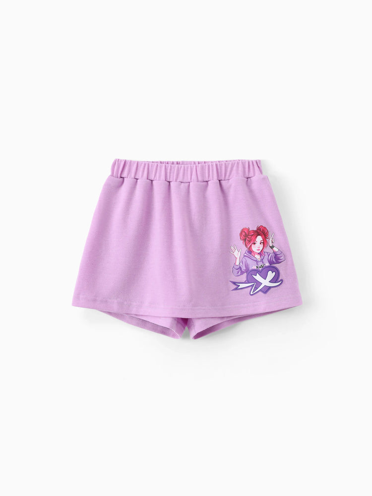 NEON Pop Toddler Girl Skort Set Purple