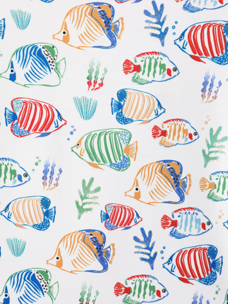 Ocean Vibes Toddler Boy Tropical Fish Top & Shorts Set Light Green
