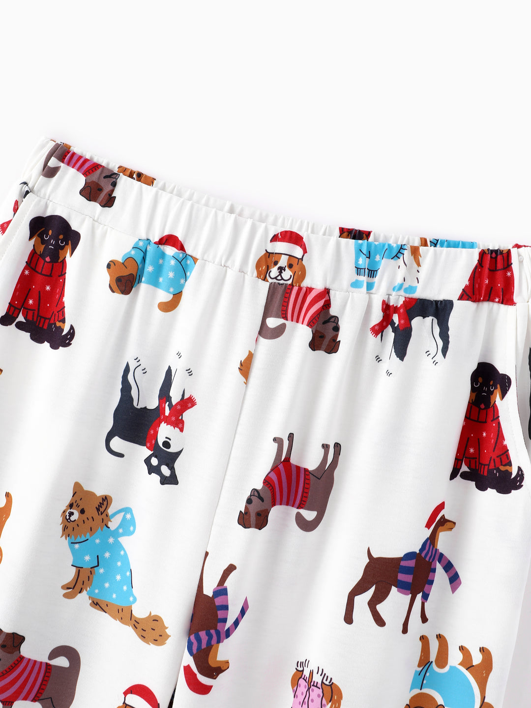 PatPat Family Matching Christmas Pajamas Festive Dog Print Red & White