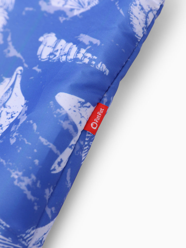 Foldable Waterproof Oxford Tote Bag Blue