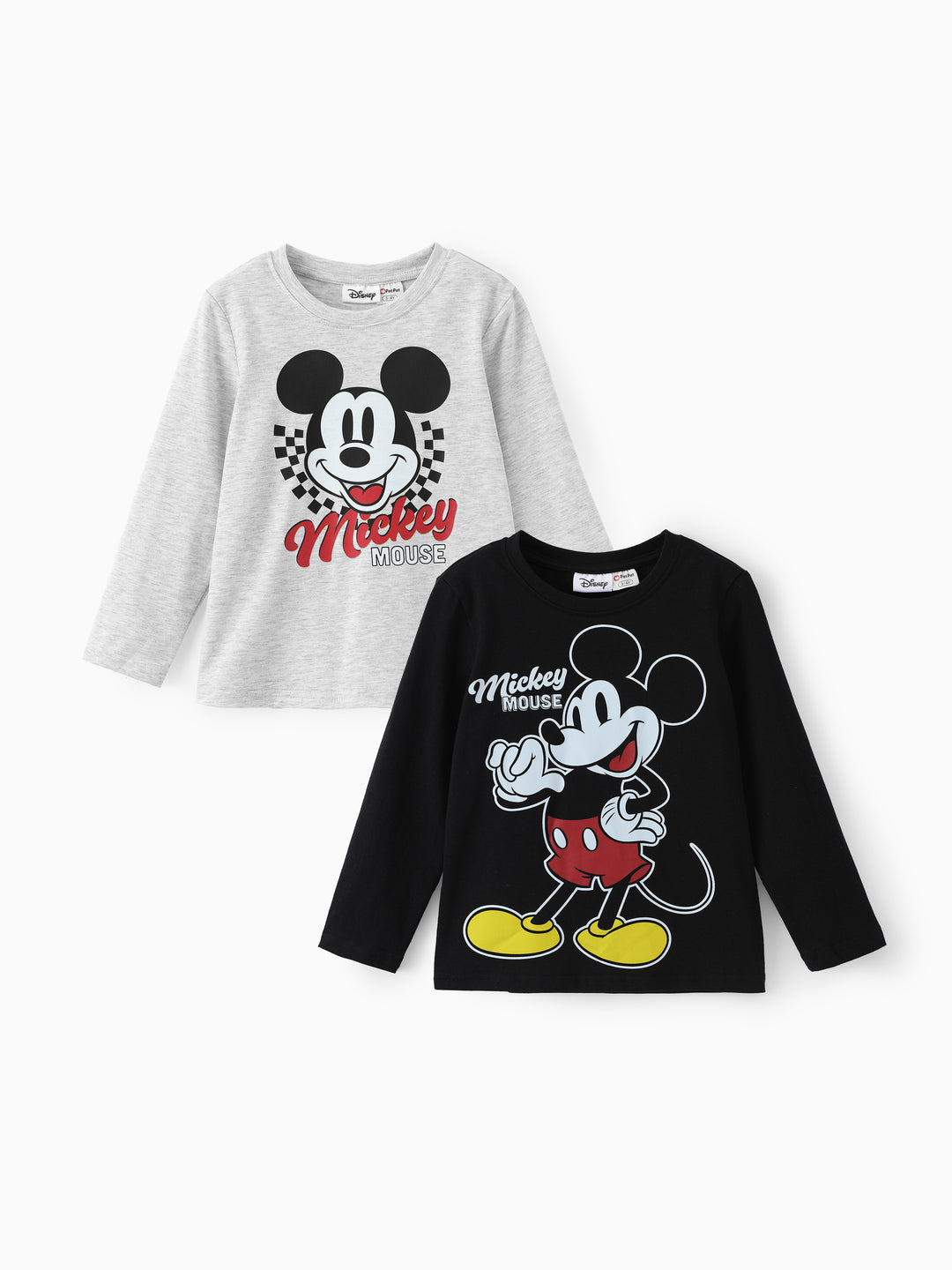 Disney Mickey & Friends Long-Sleeve Two-Piece Set Black and Gray