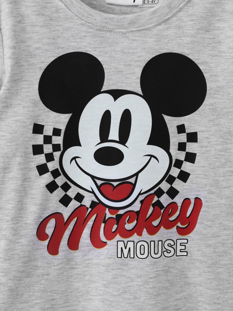 Disney Mickey & Friends Long-Sleeve Two-Piece Set Black and Gray