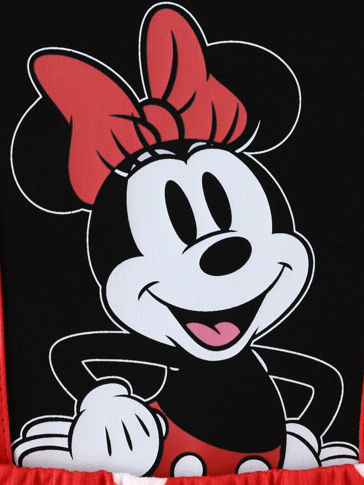 Disney Mickey & Friends Christmas Polka Dot Overall Dress Black+Red