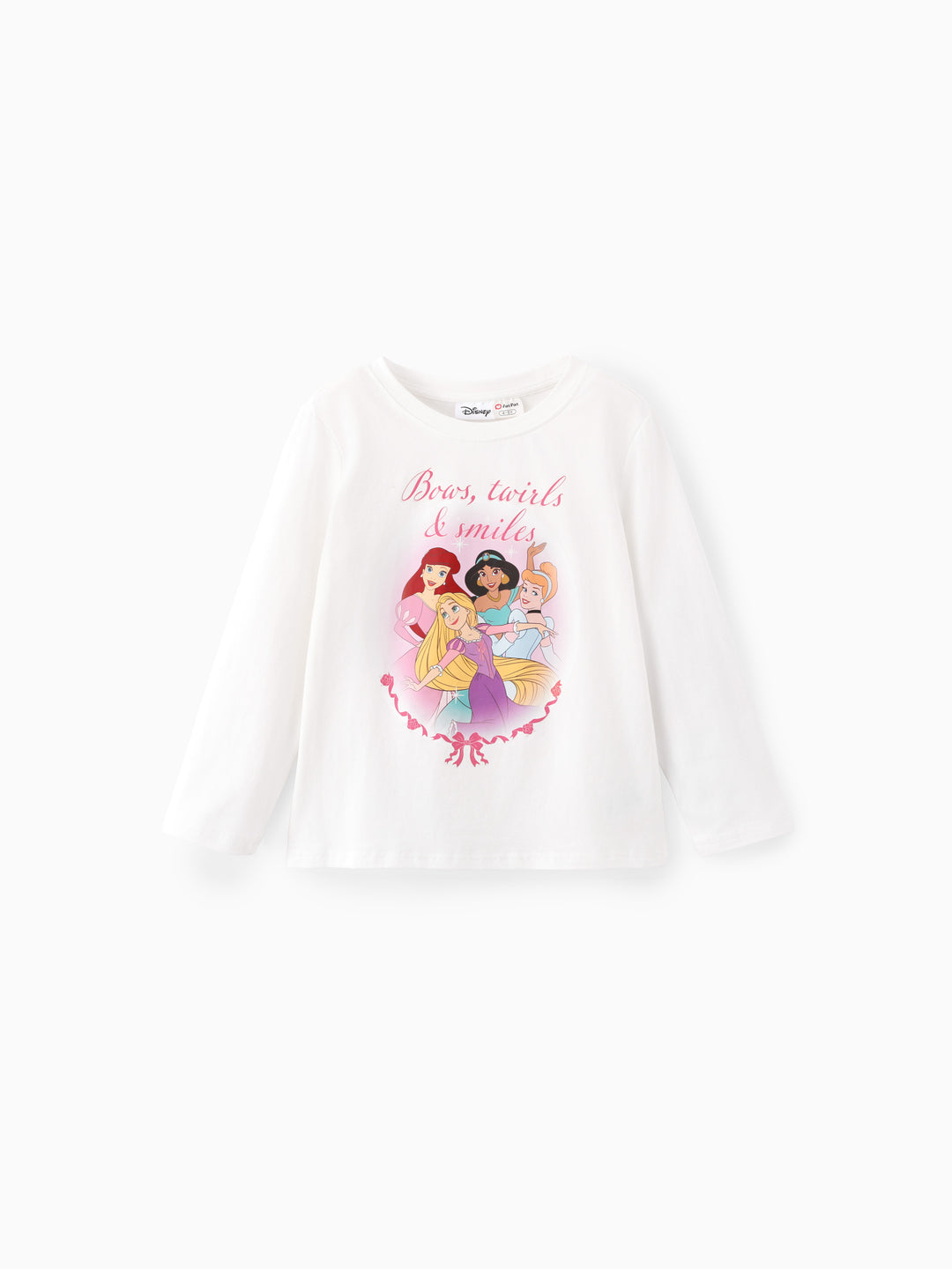 Disney Princess Girls' Long-Sleeve Two-Piece Set White