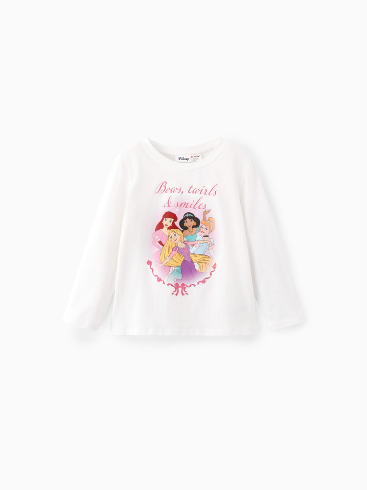 Disney Princess Girls' Long-Sleeve Two-Piece Set White