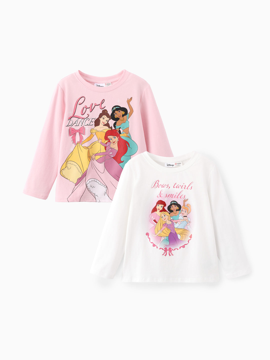 Disney Princess Girls' Long-Sleeve Two-Piece Set White