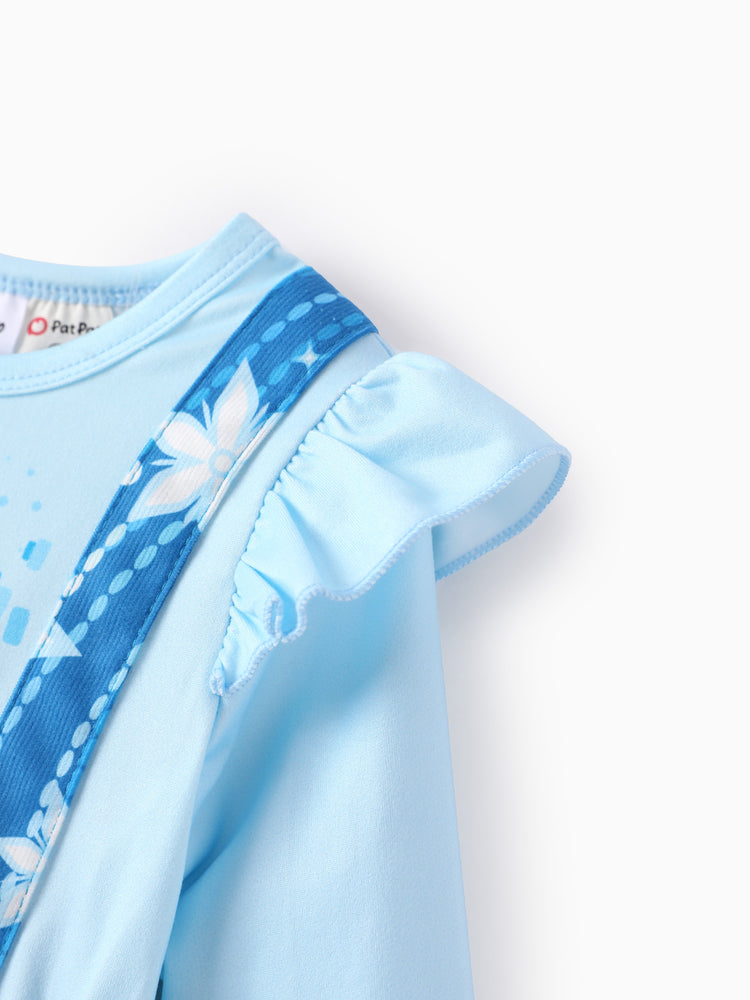 Disney Frozen Polka Dot Suspender Dress Blue