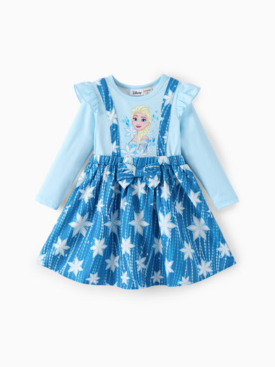 Disney Frozen Polka Dot Suspender Dress Blue
