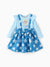 Disney Frozen Polka Dot Suspender Dress Blue
