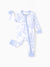 Patpat Baby Neutral 1pc Floral Bamboo Blend Snug Fitting Zip Up Footless Pajamas Sky blue