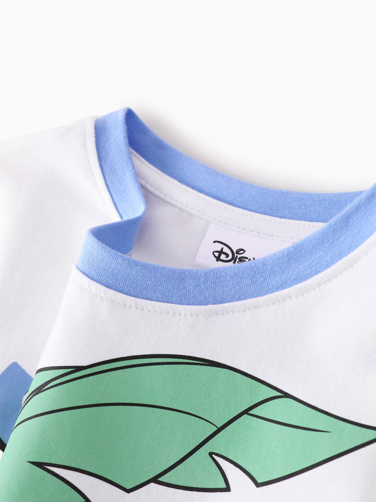 Disney Stitch Girls' Long-Sleeve Two-Piece Set Blue and White