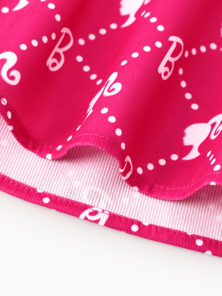 Barbie Pink Top & Skirt Set Hot Pink