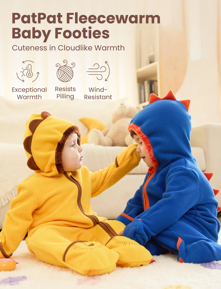 Combinaison unisexe 3D hyper-tactile pour bébé, combinaison bidirectionnelle avec motif animal, jaune