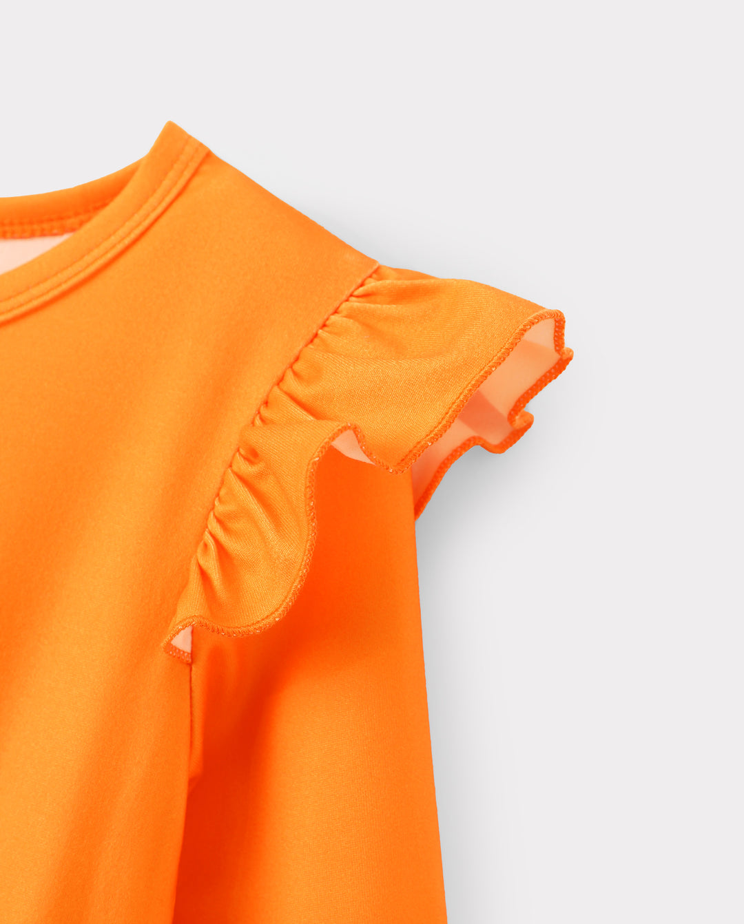 Halloween Toddler Girl Ruffle Sleeve Dress Orange
