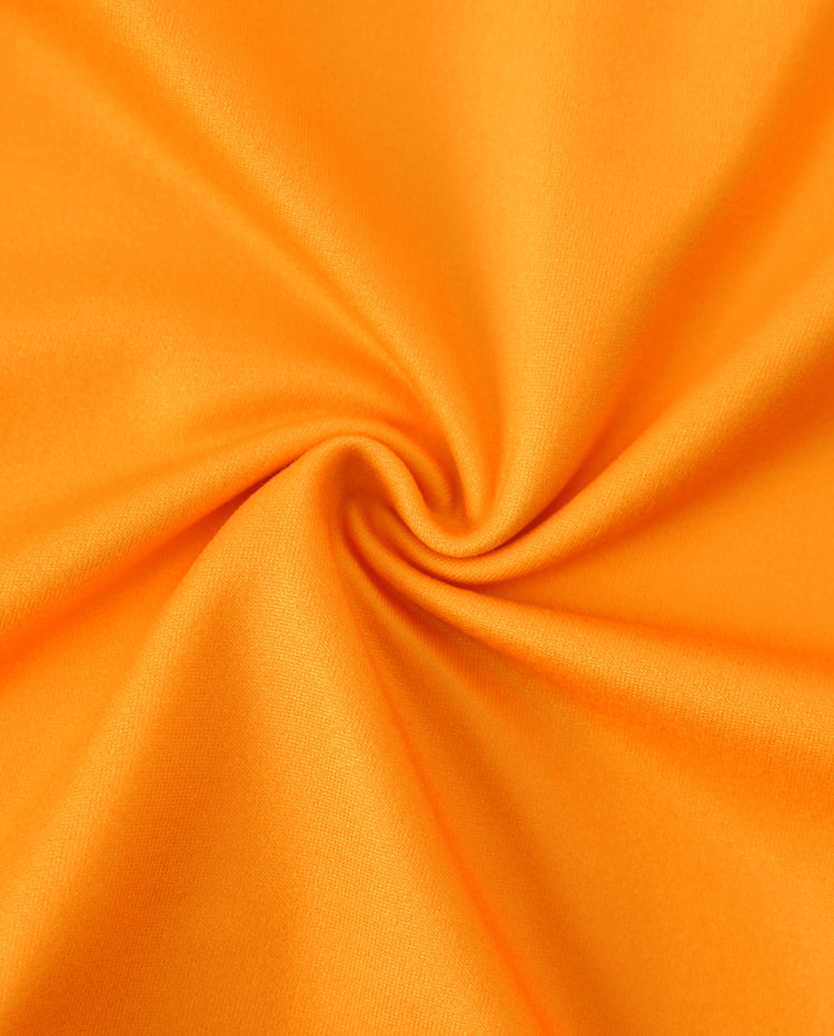 Halloween Toddler Girl Ruffle Sleeve Dress Orange
