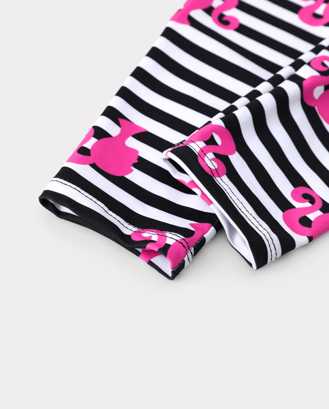 Girl Toddler/Kid Graphic Dress & Floral Leggings Set Black & Pink