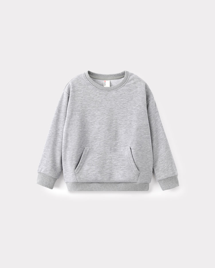 Toddler/Kids Unisex Crewneck Pullover Sweatshirt Grey