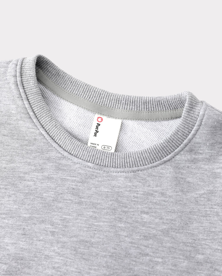 Toddler/Kids Unisex Crewneck Pullover Sweatshirt Grey