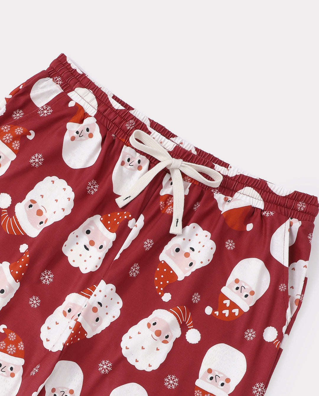 Rote Weihnachts-Schlafanzüge im Partnerlook für die ganze Familie mit „Lieber Weihnachtsmann“-Aufdruck