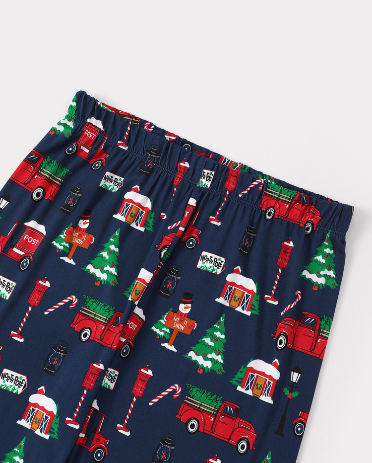 PatPat Matching Family Christmas Pajamas Christmas Village Print Bamboo