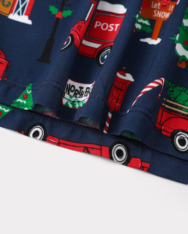 PatPat Matching Family Christmas Pajamas Christmas Village Print Bamboo