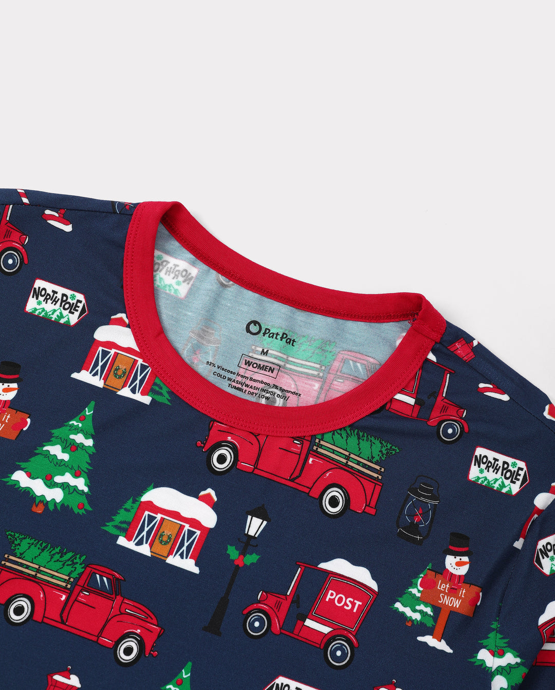 PatPat Matching Family Christmas Pajamas Christmas Village Print Bamboo