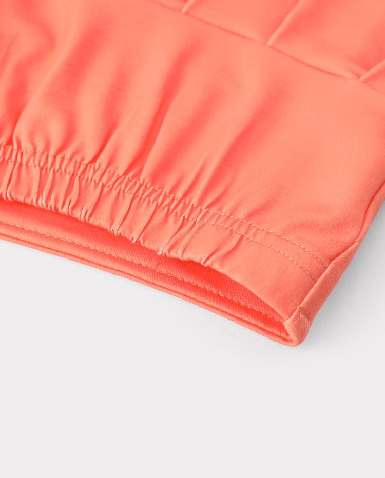 Girl Toddler/Kid Pleated Skirt Jacket Set Orange