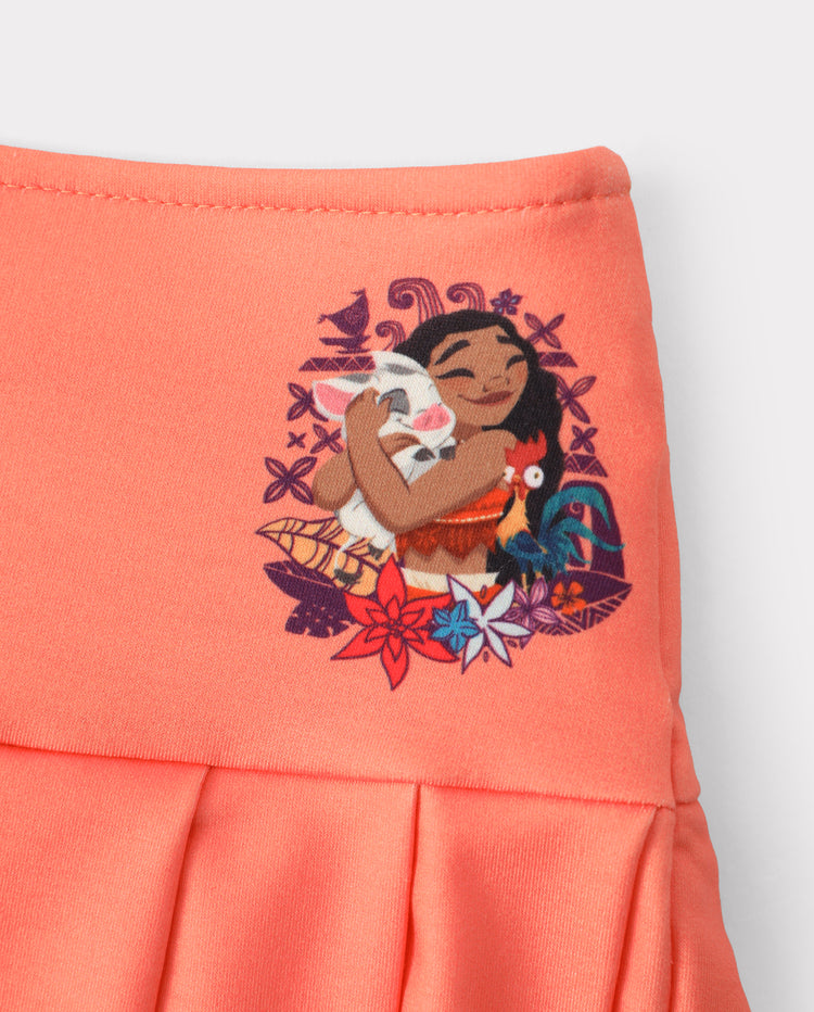 Girl Toddler/Kid Pleated Skirt Jacket Set Orange