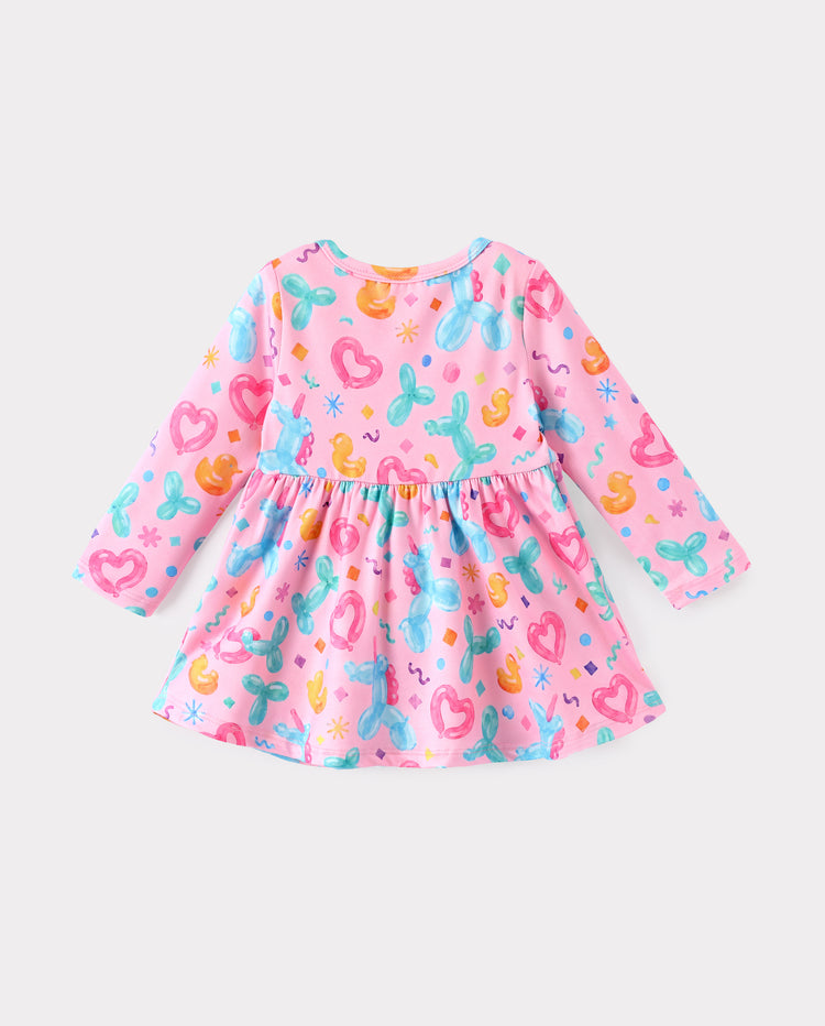 Halloween Baby Girl Bow Dress Leggings Set Pink