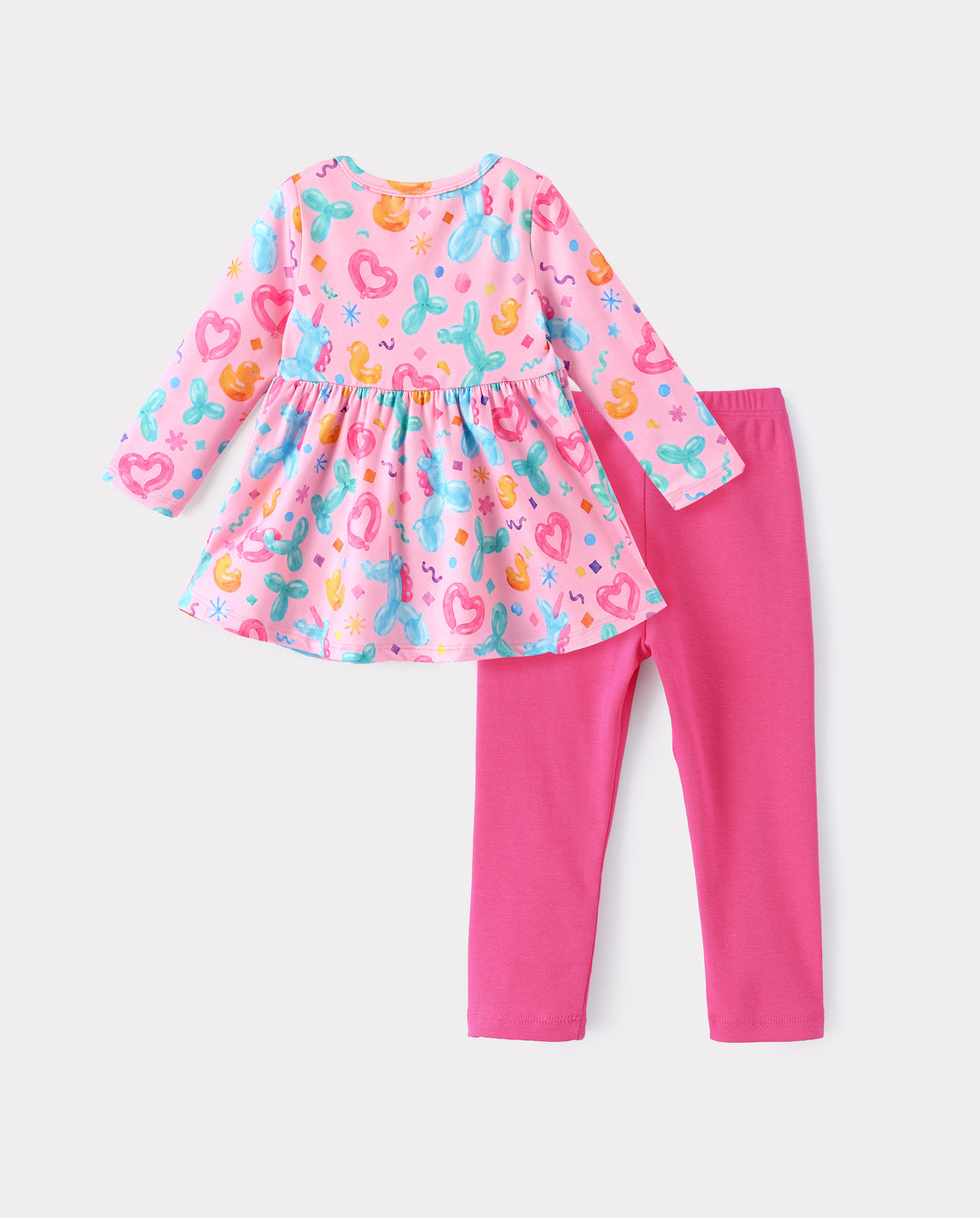 Halloween Baby Girl Bow Dress Leggings Set Pink