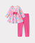 Halloween Baby Girl Bow Dress Leggings Set Pink