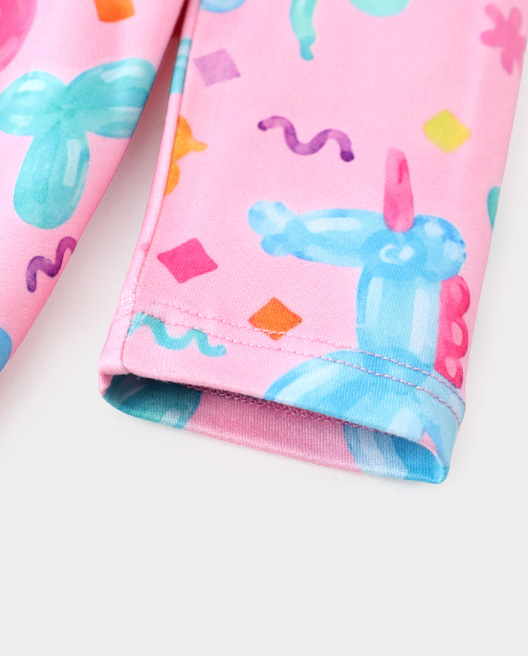 Halloween Baby Girl Bow Dress Leggings Set Pink