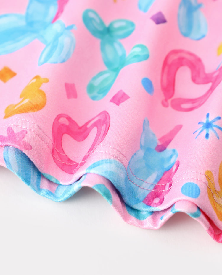 Halloween Baby Girl Bow Dress Leggings Set Pink