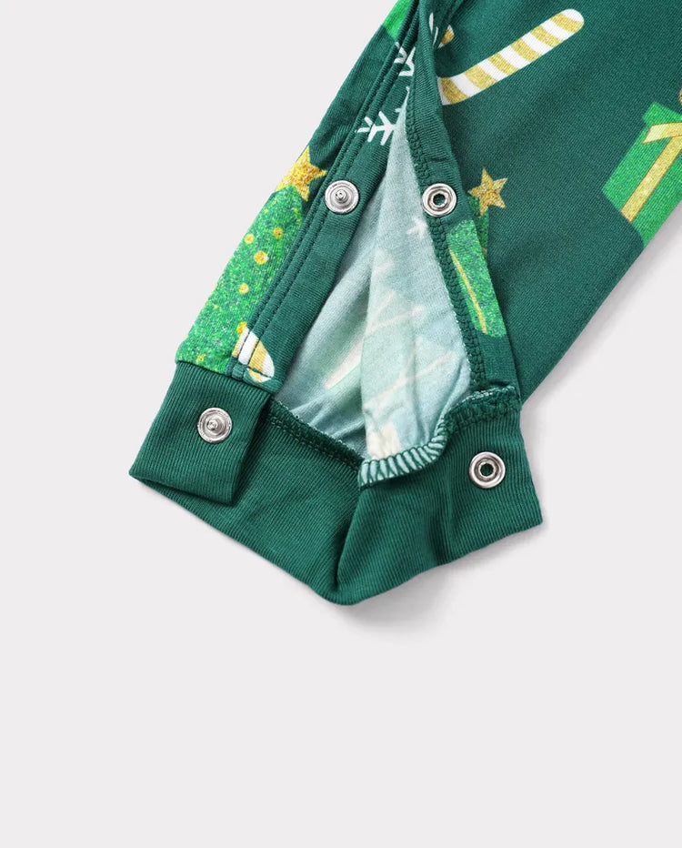 PatPat Family Matching Christmas Pajamas Christmas Tree Print Bamboo Green