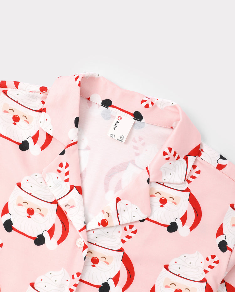 Mug de pyjama familial assorti de Noël avec motif du père Noël, multicolore