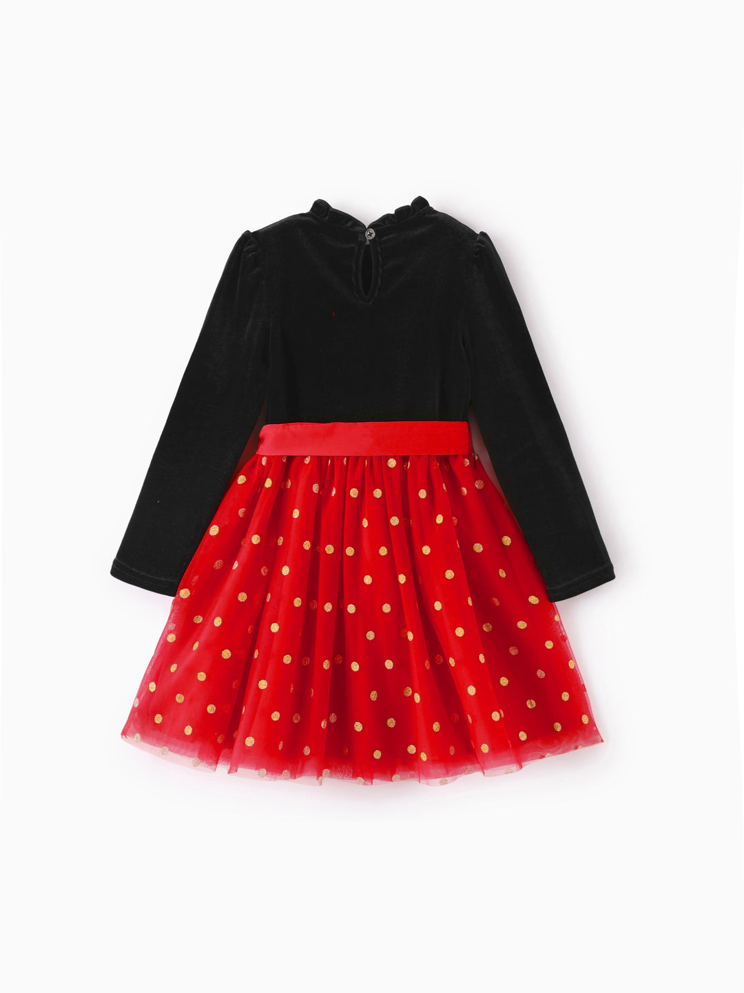 Disney Mickey & Friends Christmas Red & Black Bow Dress Black