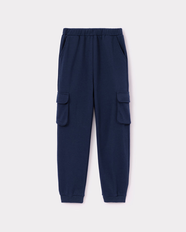 Toddler/Kid Unisex Sweatshirt & Cargo Pants Set Tibetan blue
