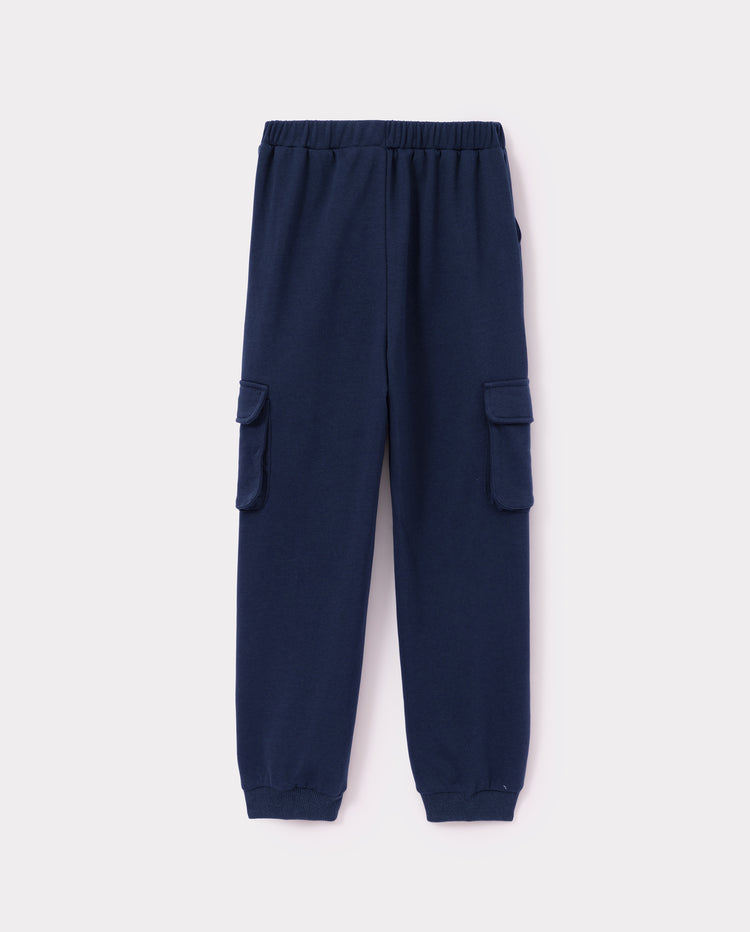 Toddler/Kid Unisex Sweatshirt & Cargo Pants Set Tibetan blue