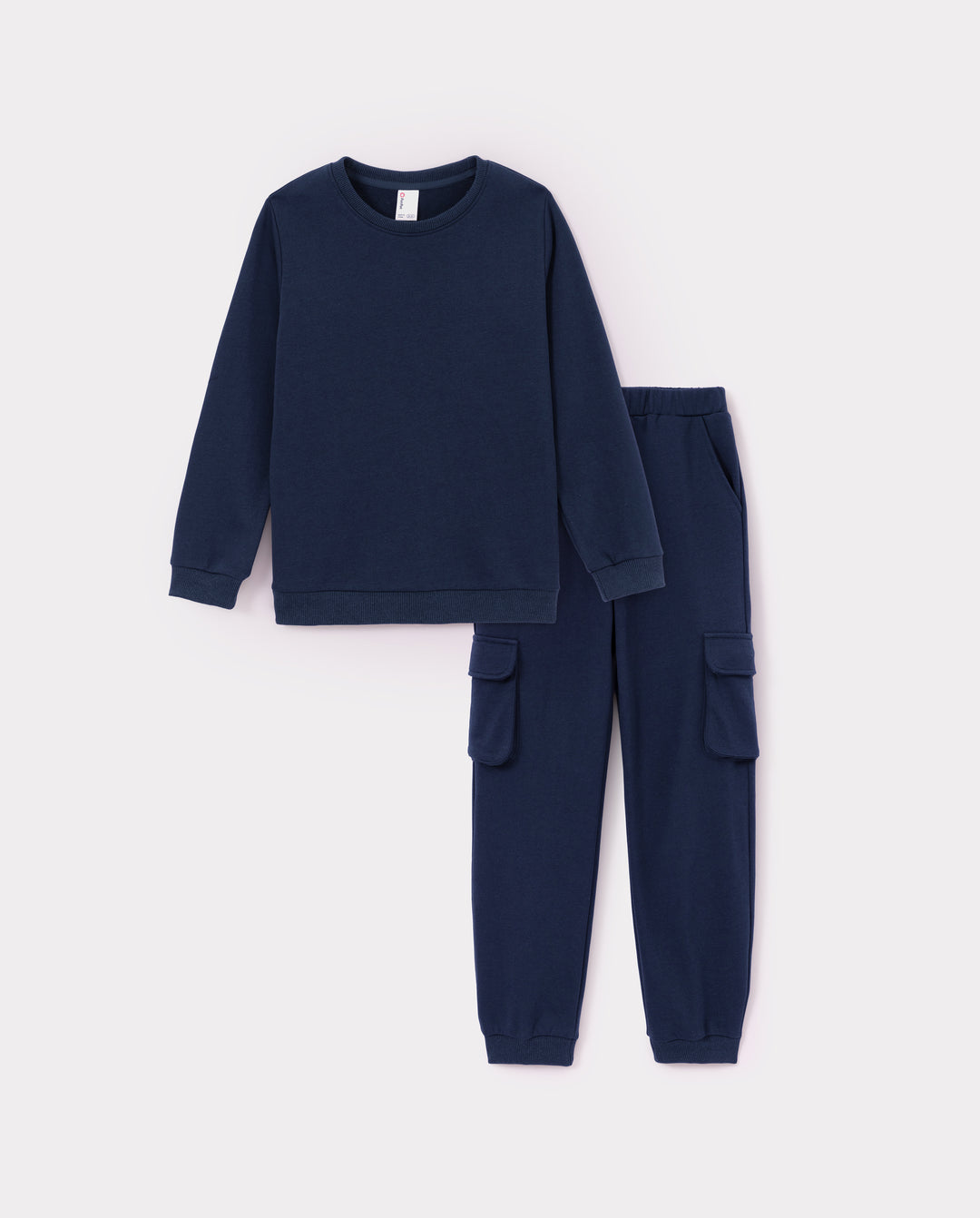 Toddler/Kid Unisex Sweatshirt & Cargo Pants Set Tibetan blue