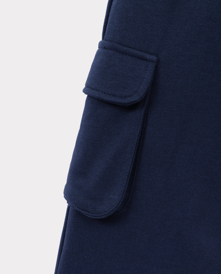 Toddler/Kid Unisex Sweatshirt & Cargo Pants Set Tibetan blue