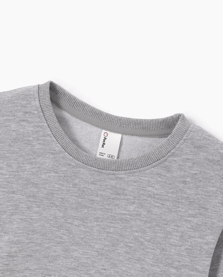 Toddler/Kid Unisex Sweatshirt & Cargo Pants Set Grey